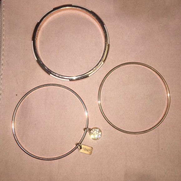 Coach Rose Gold bangle set - Picture 5 of 7